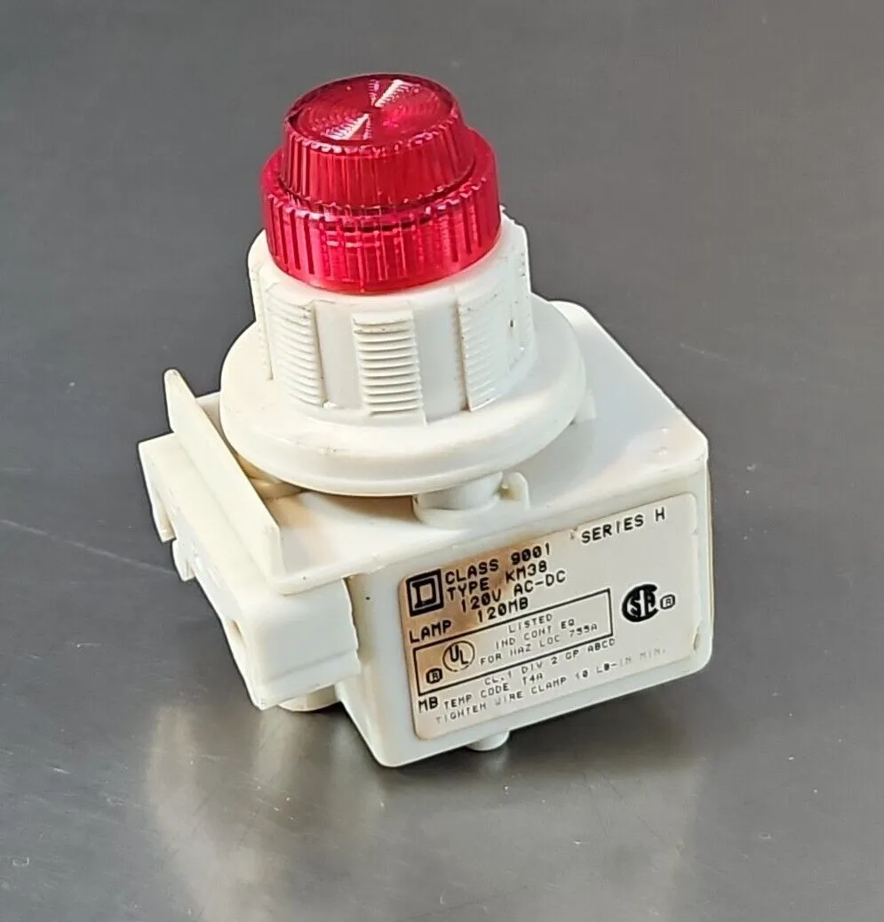 Square D 9001 KM1 Ser H White Indicator Light Lamp. Loc4D-17