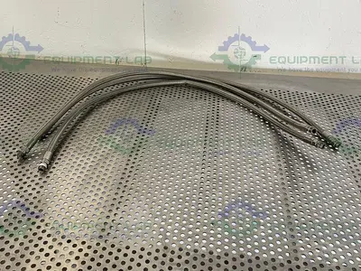 USED 36" STAINLESS STEEL BRAIDED HOSE W/ 1/2" THREADED FITTING