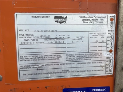 Used 1999 WABASH _UNKNOWN_ Box Trailers Michigan US | Miedema Asset Management Group #1311988