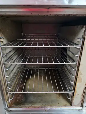 New | in-Stock Blodgett Used Blodgett CTB-1 Electric 1/2 Size Convection Oven with Stand and Casters 208V JB Electric Ovens Illinois US | Falcon Restaurant Supply #1375142