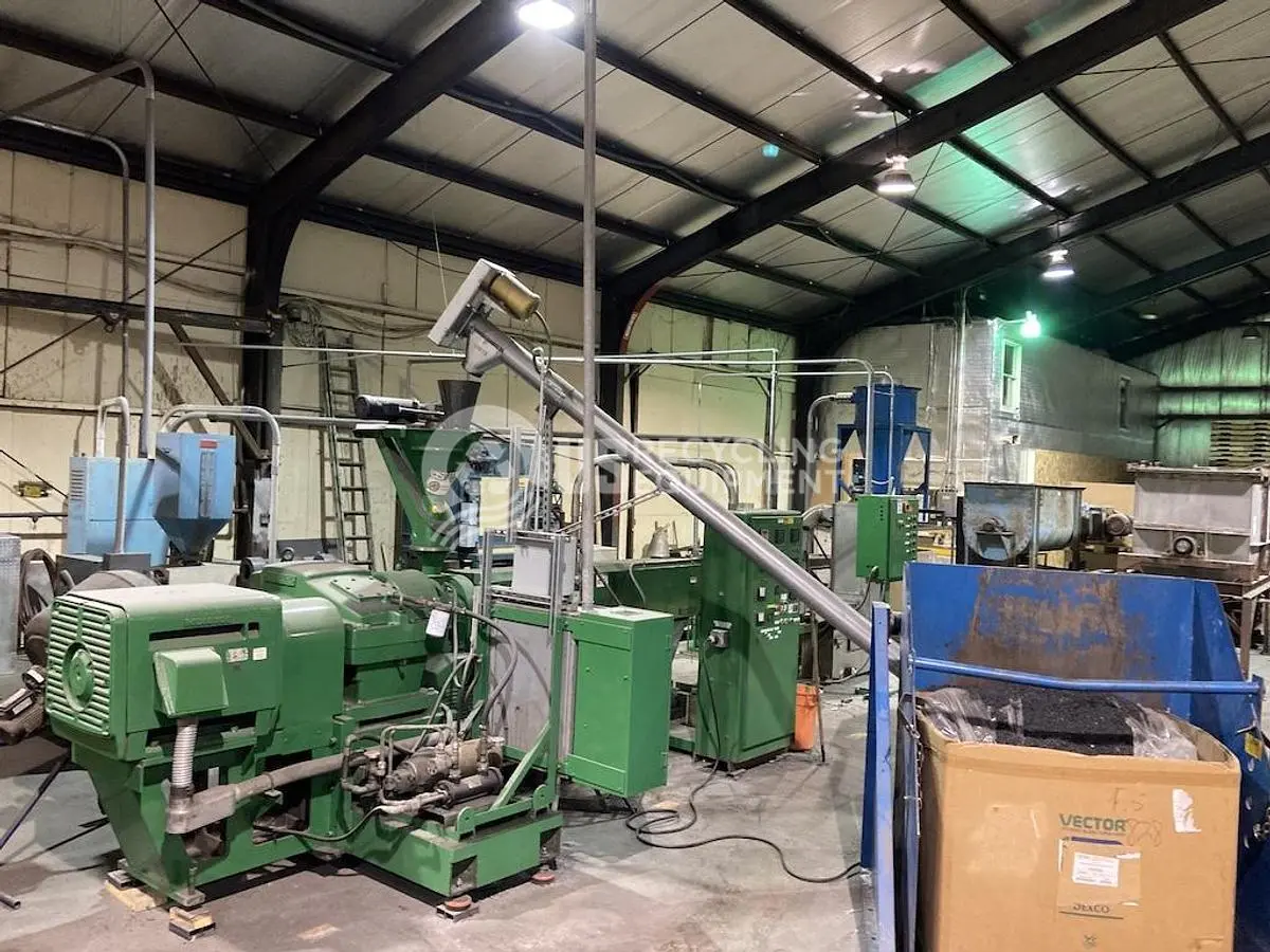 Used STERLING PLASTIC MACHINE CORP LD24-1 4.5 INCH EXTRUDER PELETIZING LINE Extruders Pennsylvania US | US Recycling Equipment #1262698