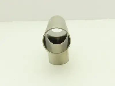 1-1/2" OD Butt Weld Vacuum Tee Stainless Steel Satin Finish A = 2.25" Lot of 6