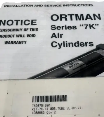 NEW ORTMAN TS9075120K1 TUBE REPAIR KIT SERIES 7K,14.00B