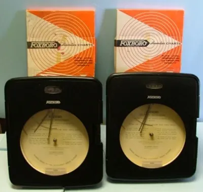 QTY. 2. FOXBORO MODEL 40 PNUMATIC DYNALOG CONTROLL...