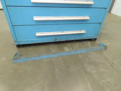 Nu-Era Modular Tool Storage Cabinet 10 Drawer 45x28x61" Blue Stanley Vidmar