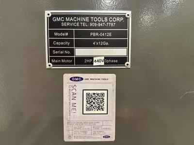 2023 GMC PBR-0412E Plate Bending Rolls including Pinch | Machine Tool Emporium (7)