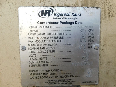 Used Ingersoll Rand SIERRA-H150A Non-Lube Air Compressors Ohio US | Equipment Recovery Corp. #1331216