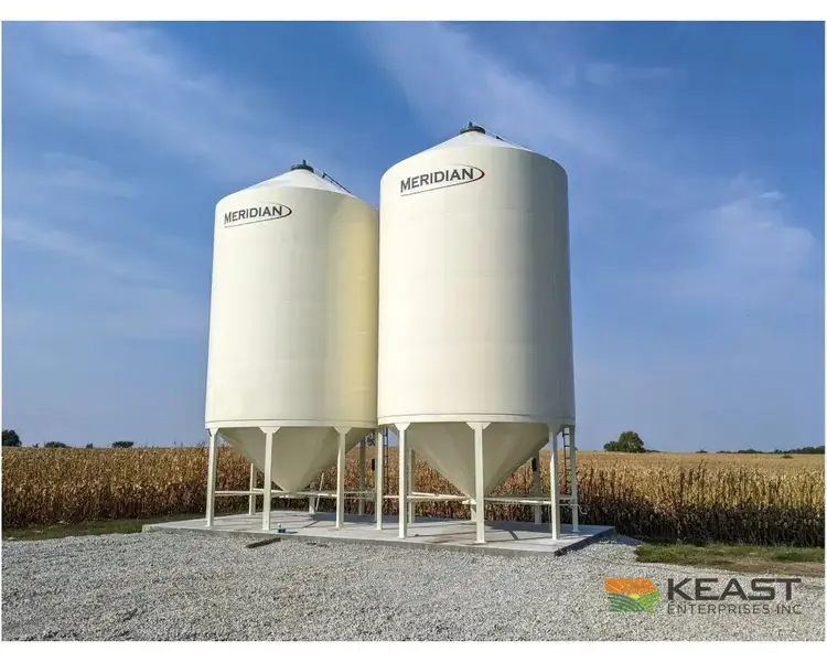 Used MERIDIAN 1620 STANDARD - 4119 BUSHELS Hopper Bottom Silos Iowa US | Keast Enterprises #1360525