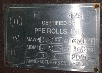 Dryer, Drum, Double, 42"x120", Chrome, PFE Rolls, 160 PSI B #D745514