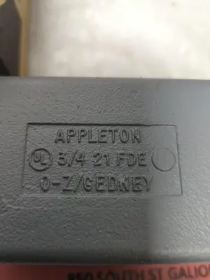New | in-Stock APPLETON ELECTRIC FD-1-75 Miscellaneous Equipment (Electrical & Power) | Surplus Asset Holdings #1201124
