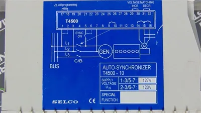Selco T4500-10 Auto-Synchronizer Relay Module Used