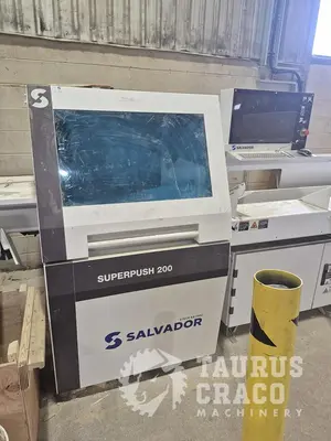 Used 2024 SALVADOR SUPERPUSH 200 AUTOMATIC OPTIMIZING CROSSCUT SAW Cross Cut Saws Ontario CA | Taurus Craco Machinery Inc #1288200