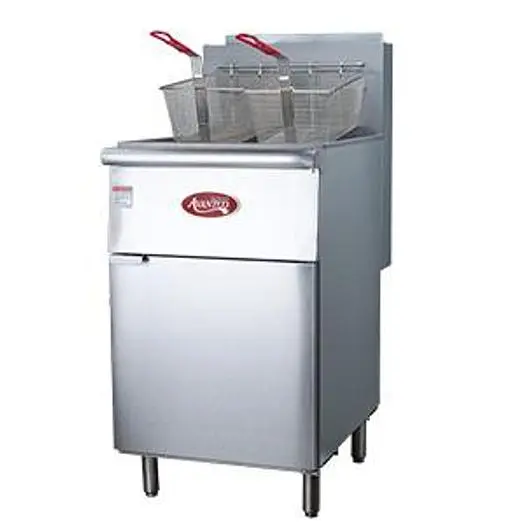 GAS DEEP FRYER 70 - 100 lb. Stainless Steel Floor Model
