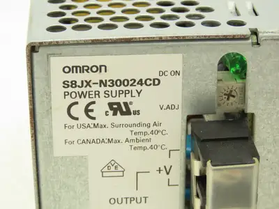 Omron S8JX-N30024CD Power Supply 24VDC 14A Output 120/240VAC 1Ph 4.5/8A Input