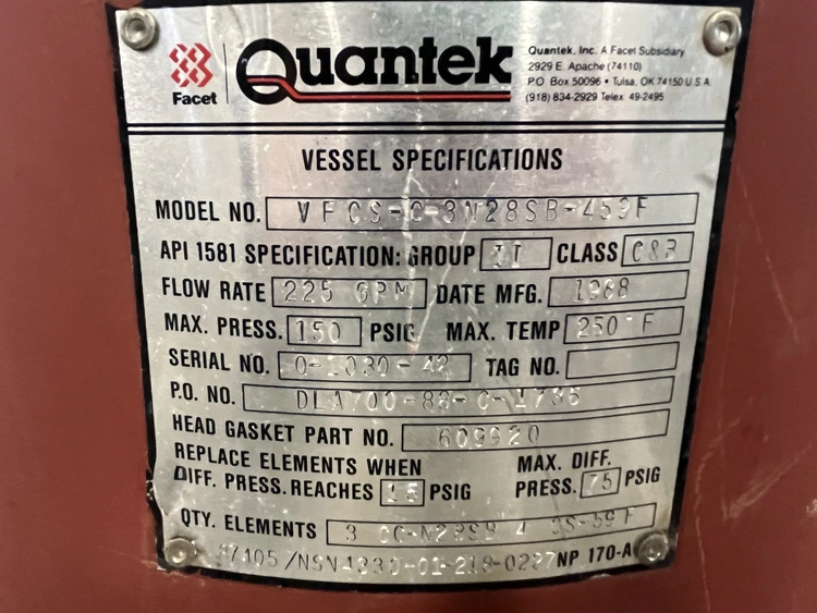 Used 1988 _UNKNOWN_ VFCS-3N28SB-459F Filters Alabama US | Transamerican Equipment Company #712483
