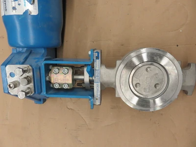 Jamesbury 4"-150 Wafer Sphere / Butterfly Valve with Pneumatic Actuator Unused