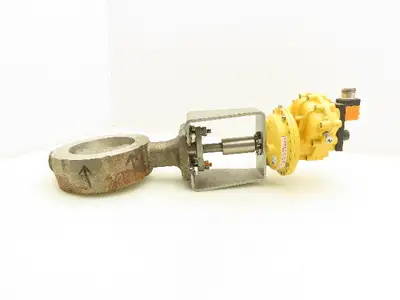 Crane Flowseal Stainless 4" Butterfly Valve w/Kinetrol Pneumatic Actuator