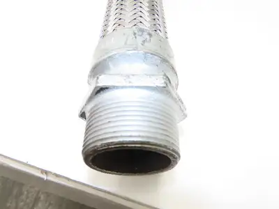 2" OD Stainless Steel Flexible Braided Hose 48" Pipe Union