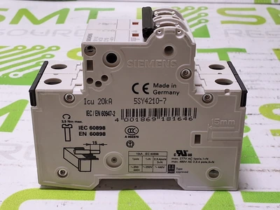 SIEMENS 5SY42 MCB C10 CIRCUIT BREAKER 2 POLE 400V