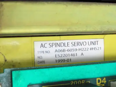Fanuc A06B-6059-H222# H521 AC Spindle Servo Unit Has Cracks In Plastic READ Part
