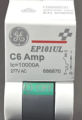 General Electric EP100UL C6 Amp 277VAC (Modular plus). Loc4C25