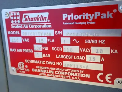 USED SHANKLIN CORPORATION PRIORITYPAK