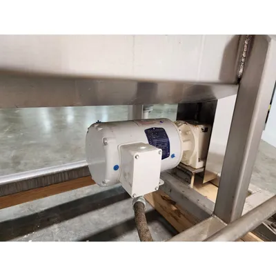 Used 1/2HP Motorized Sanitary Conveyor Belt Washing System - 54"W