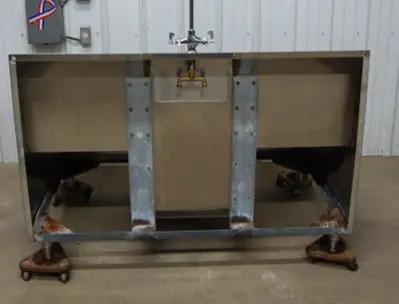 142-1138 56" Stainless Steel Dump Sink Table