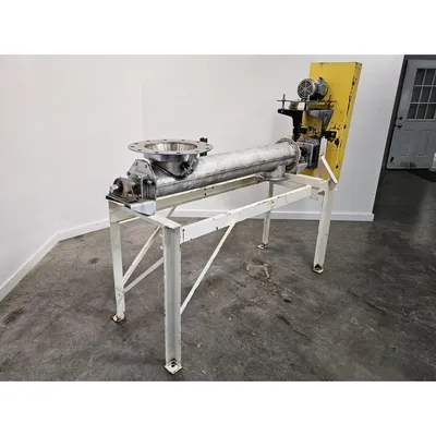 Used 1HP Goodman Conveyor 6" Stainless Steel Industrial Tubular Screw Feeder