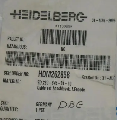 NEW HEIDELBERG ZD.289-675-01-00