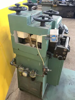 4.7" X .040" BRUDERER MODEL #12120B 19 ROLL PRECISION LEVELER & DOUBLE END UNCOILER: STOCK 13024