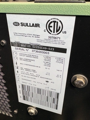 SULLAIR ST410 Rotary Screw & Sliding Vane Air Compressors | Elevation Machine (4)