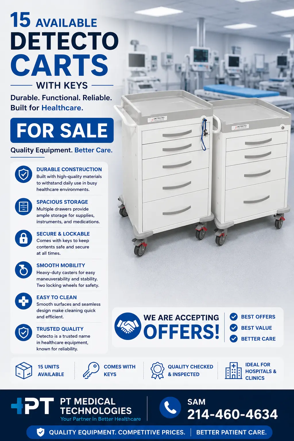 Used Detecto Detecto Rescue Series Anesthesiology Medical Cart, Tan Drawers - Detecto Furniture (Medical) Texas US | PT Medical Technologies #1458935