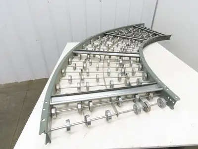 Hytrol 24"x 90 Deg Skatewheel Conveyor Section 22"BF Steel Gravity Roller