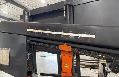 16" X 28" COSEN MODEL #SH-710LDM HORIZONTAL 60° MITERING BAND SAW: STOCK #23643