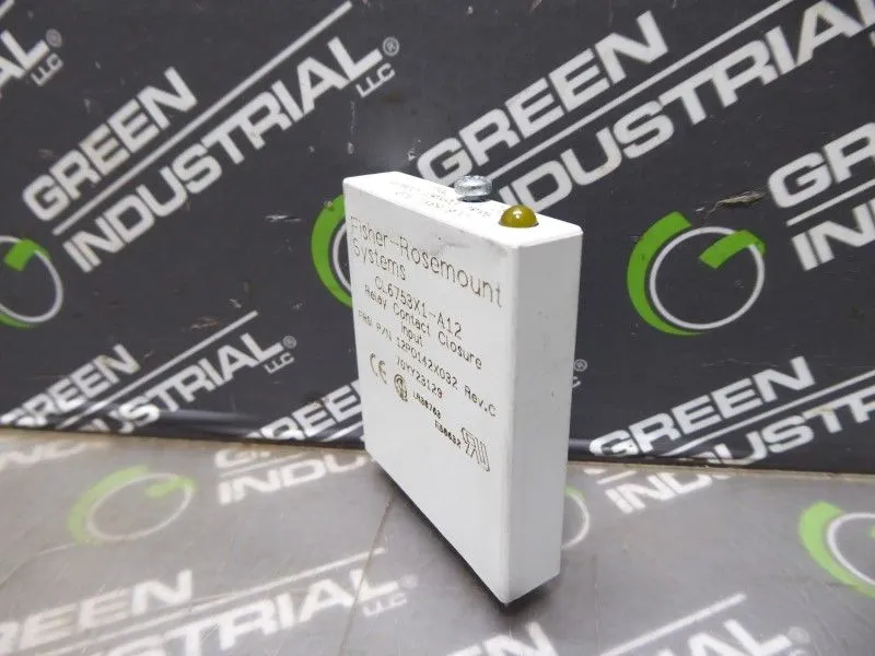 Fisher Rosemount CL6753X1-A12 Contact Closure Input Relay 12P0142X032 Rev.C Used