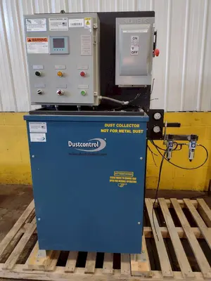 15 HP DUSTCONTROL MODEL #DC-11 & RAF-1600 DUST COLLECTOR SYSTEM: STOCK #17160