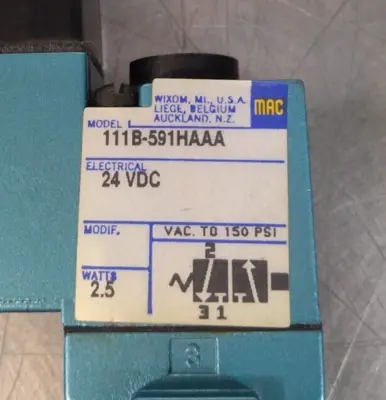 MAC 111B-591HAAA 24VDC 150Psi Loc5C3