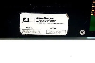 USED ASTRO-MED ASC-803 AMPLIFIER ASC803