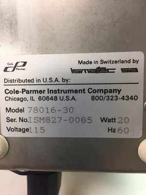 Used Cole-Palmer Instrument Company 78016-30 Pumps Indiana US | J&J Industrial Supply #513377