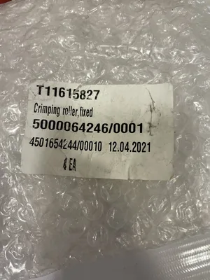 Amotek T11615827 4” x 1-1/2” Automatic Bagger Crimping Roller -Lot of 2