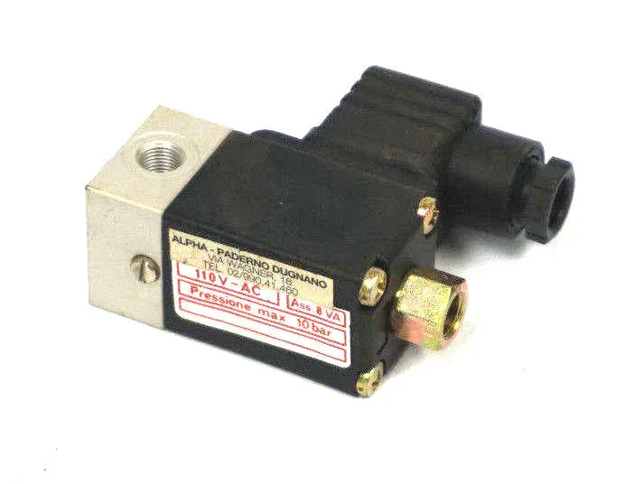 NEW ALPHA 110V-AC ASS 8 VA SOLENOID VALVE 110VAC 8VA