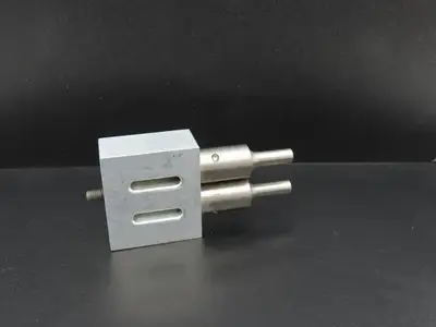SH153B Ultrasonic Welding 3/8" Double Horn Slotted Aluminum Plate 2.5"x 2.28"
