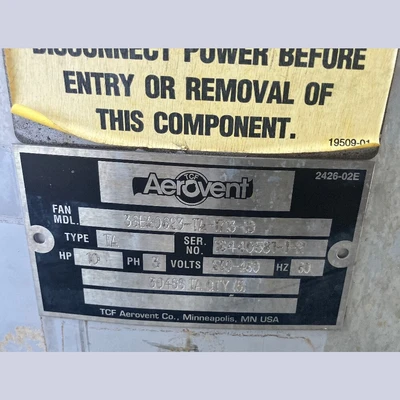 USED AEROVENT TCF 36B20623-TA-1708-10