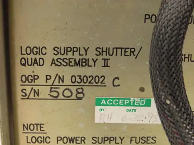OGP Quad Assembly II Optical Comparator Logic Power Supply Shutter control