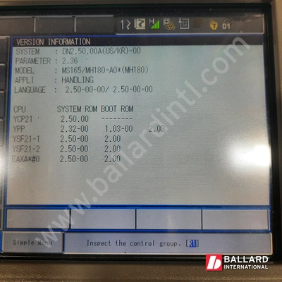 YASKAWA Motoman MH180 Robot System w/ DX200 Controller