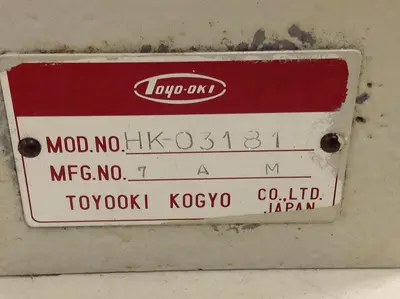 Used TOYOOKI KOGYO HK-03181 Valves/Fittings Michigan US | Ideal Machinery #1277241