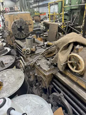 40/104" X 192/312" AXELSON SLIDING GAP ENGINE LATHE. STOCK #0888825