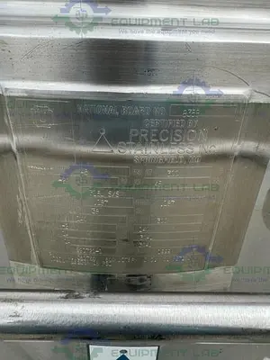USED PRECISION STAINLESS 600 LITER STAINLESS STEEL JACKETED REACTOR 45 PSI
