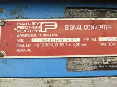 Fischer Porter 50VM1101AAH2ABB2 Magnetic Flowmeter Signal Converter 115VAC